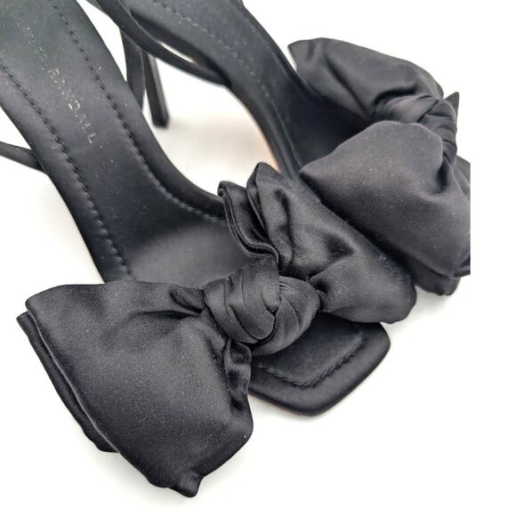 Loeffler Randall Marlena Ankle Strap Heel Sandal Women's Black Size US7B EU37.5 - Picture 11 of 12